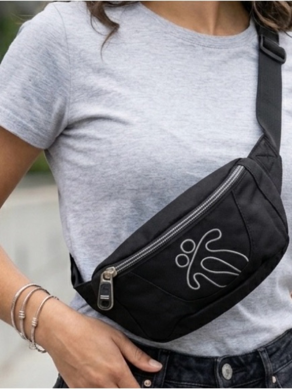 Totto Black Waist Bag Fanny Pack